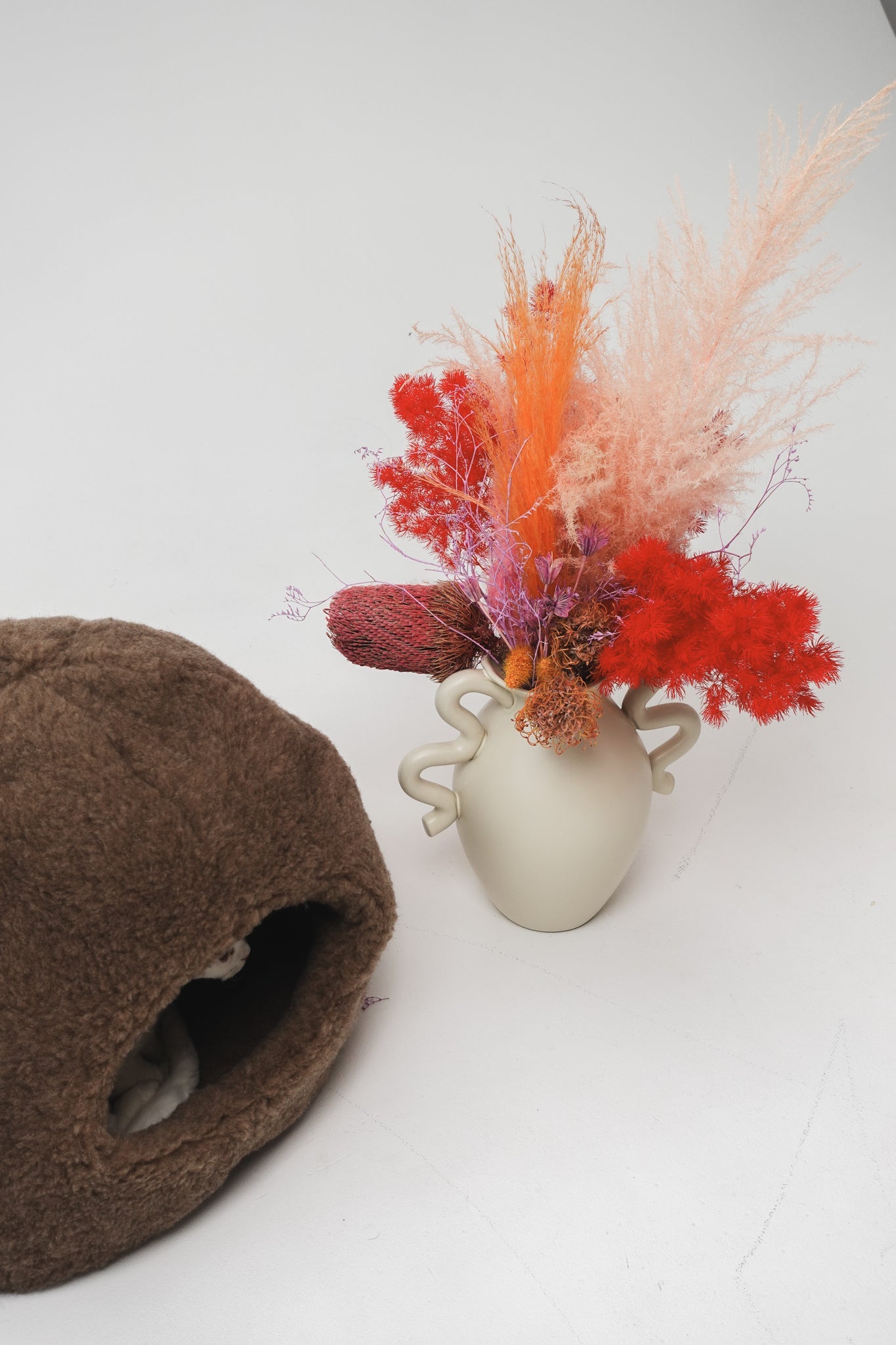 Nest Natural Sheepskin Pet Bed - Beige-3