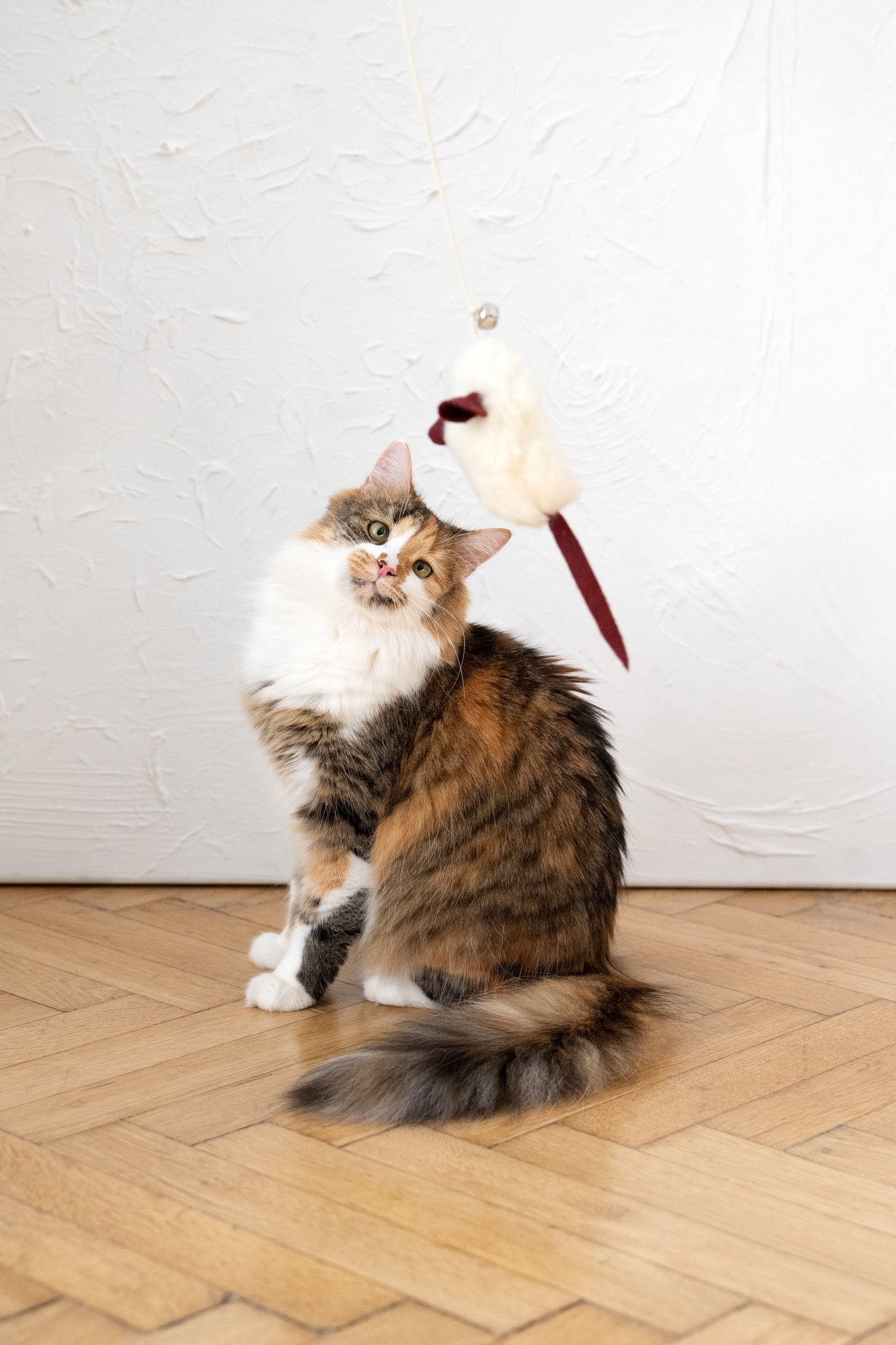 Natural Woolen Cat Toy: Mouse-3